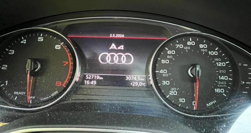 Audi A4 cena 107000 przebieg: 52719, rok produkcji 2019 z Kamień Krajeński małe 67